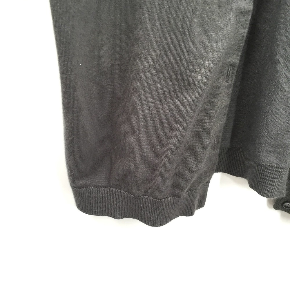 Lands End Outfitters classic gray cardigan sweater lightweight preppy nautical M - Picture 5 of 11
